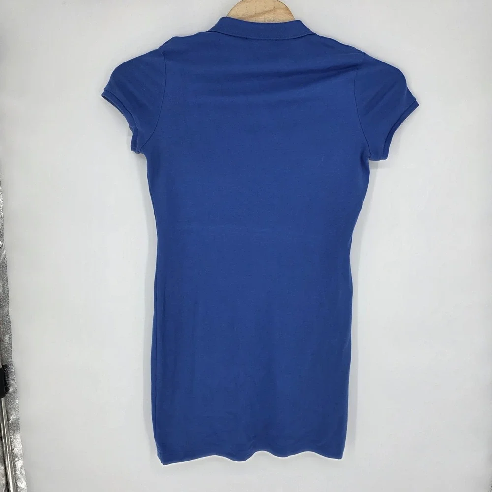 Ralph Lauren Sport Polo Shirt Dress Womens Large Blue Pony Short Sleeve Preppy